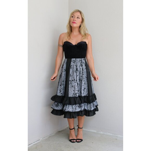 1970's Vintage Western Florals Line Dance Skirt // Women's Extra Large to XXL - Picture 10 of 10